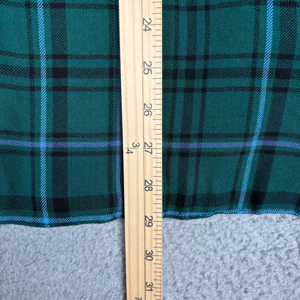 J Jill Tunic Top 4X Green Plaid Pockets Flowy Roomy Collared Long Sleeve Soft - Picture 10 of 12